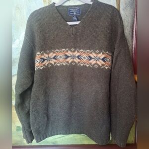 American Eagle Outfitters Brown V-Neck Sweater